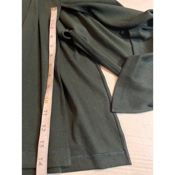 New Old Navy M Maternity Long-Sleeve Henley Midi/ maxi Dress Rib-Knit Dark Green - Picture 13 of 13
